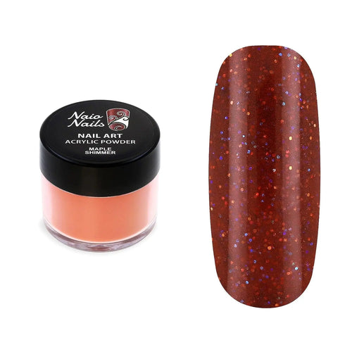 Poudre acrylique brun scintillant érable - 12g