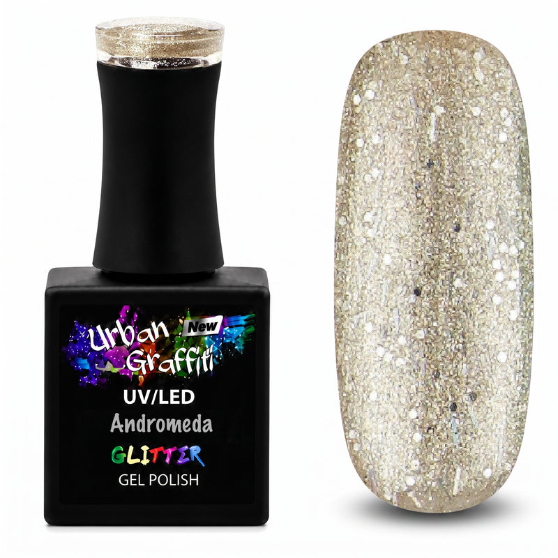Andromeda - UGGP-A0919 Esmalte en Gel con Brillo Dorado de Graffiti Urbano 15ml