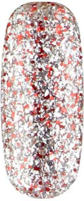 Apollo - UGGP-A0907 Vernis Gel Pailleté Rouge et Argent Graffiti Urbain 15ml